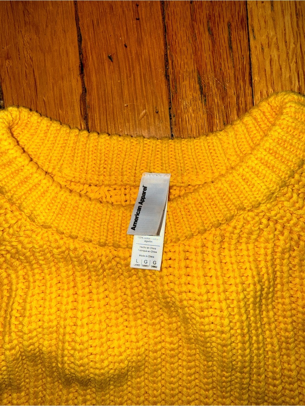 American Apparel Women's cropped fisherman Sweater